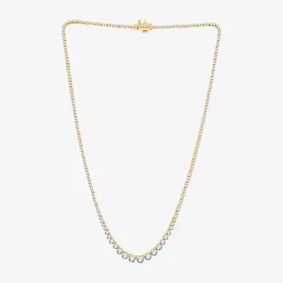 (H-I / I1) Womens 6 CT. T.W. Lab Grown White Diamond 10K or 14K White or Yellow Gold Tennis Necklaces