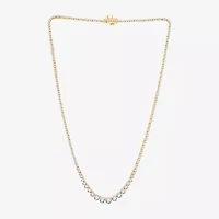 (H-I / I1) Womens 6 CT. T.W. Lab Grown White Diamond 10K or 14K White or Yellow Gold Tennis Necklaces