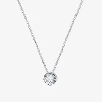 Ever Star (H-I / Si2-I1) Womens 1/ CT. T.W. Lab Grown White Diamond 10K Gold Round Pendant Necklace