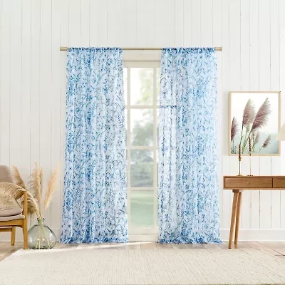 No 918 Ambree Rod Pocket Sheer Single Curtain Panel