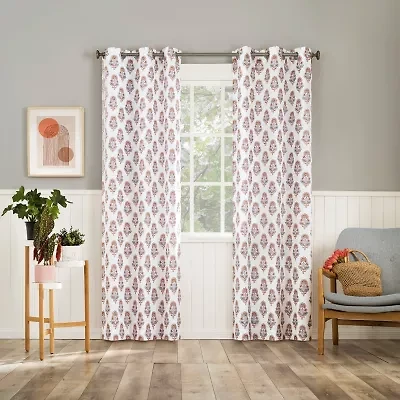 No 918 Avie Grommet Top Sheer Single Curtain Panel