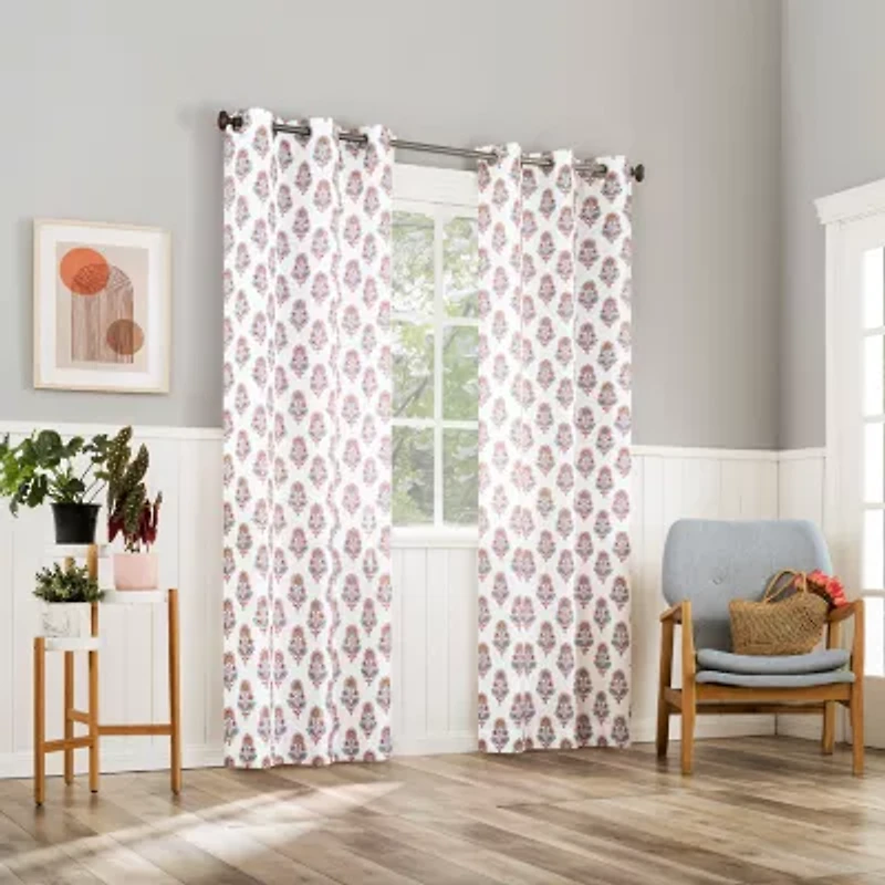 No 918 Avie Grommet Top Sheer Single Curtain Panel