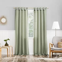 No 918 Hathaway Tab Top Sheer Single Curtain Panel