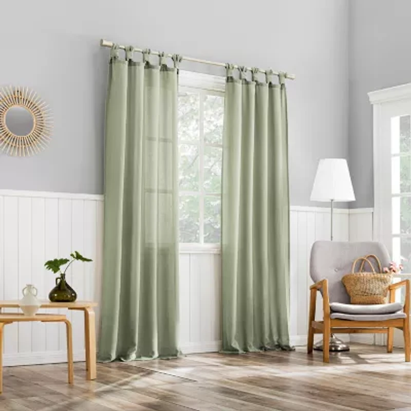 No 918 Hathaway Tab Top Sheer Single Curtain Panel