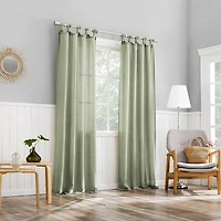 No 918 Hathaway Tab Top Sheer Single Curtain Panel