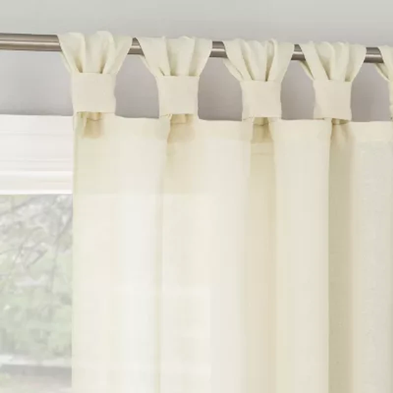 No 918 Hathaway Tab Top Sheer Single Curtain Panel