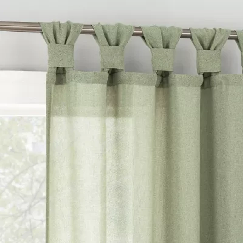 No 918 Hathaway Tab Top Sheer Single Curtain Panel