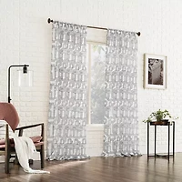 No 918 Kaz Rod Pocket Sheer Single Curtain Panel