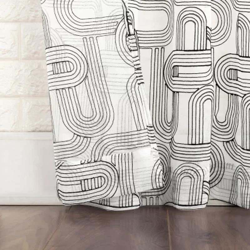 No 918 Kaz Rod Pocket Sheer Single Curtain Panel