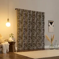 Sun Zero Pedra Back Tab 100% Blackout Single Curtain Panel