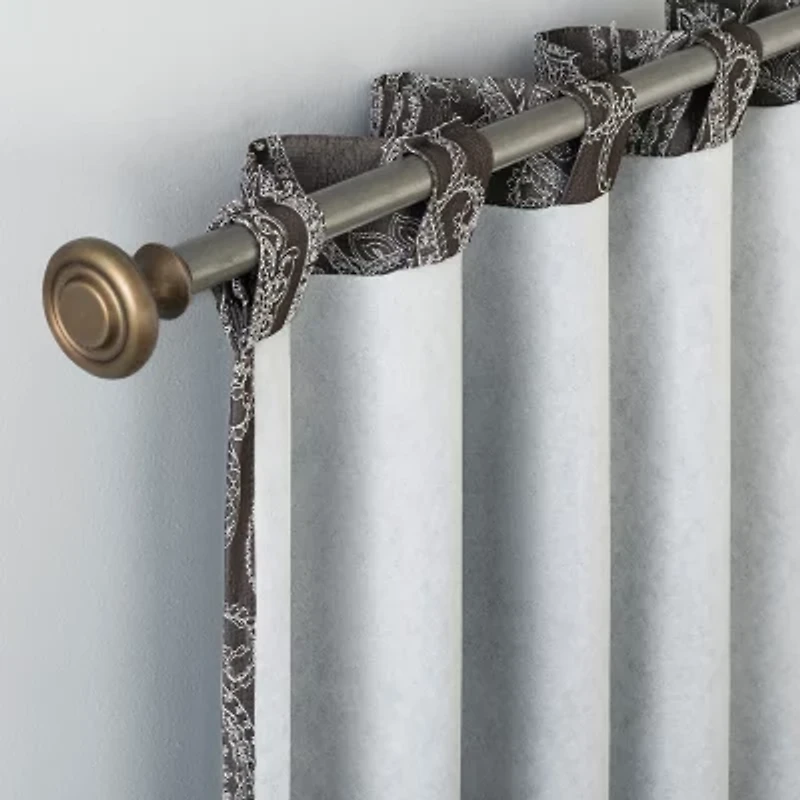 Sun Zero Pedra Back Tab 100% Blackout Single Curtain Panel