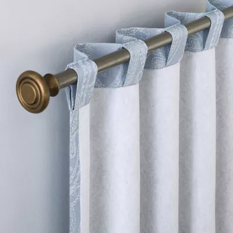 Sun Zero Pedra Back Tab 100% Blackout Single Curtain Panel