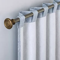 Sun Zero Pedra Back Tab 100% Blackout Single Curtain Panel