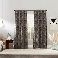 Sun Zero Pedra Back Tab 100% Blackout Single Curtain Panel
