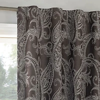 Sun Zero Pedra Back Tab 100% Blackout Single Curtain Panel