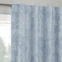 Sun Zero Pedra Back Tab 100% Blackout Single Curtain Panel