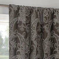 Sun Zero Pedra Back Tab 100% Blackout Single Curtain Panel