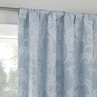 Sun Zero Pedra Back Tab 100% Blackout Single Curtain Panel