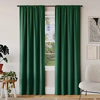 Sun Zero Rianna Rod Pocket 100% Blackout Single Curtain Panel