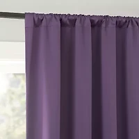 Sun Zero Rianna Rod Pocket 100% Blackout Single Curtain Panel