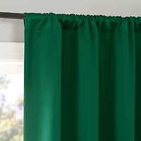 Sun Zero Rianna Rod Pocket 100% Blackout Single Curtain Panel