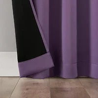 Sun Zero Rianna Rod Pocket 100% Blackout Single Curtain Panel