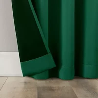 Sun Zero Rianna Rod Pocket 100% Blackout Single Curtain Panel