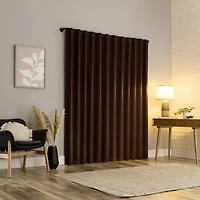 Sun Zero Aria Magnetic Closure Back Tab 100% Blackout Set of 2 Curtain Panel