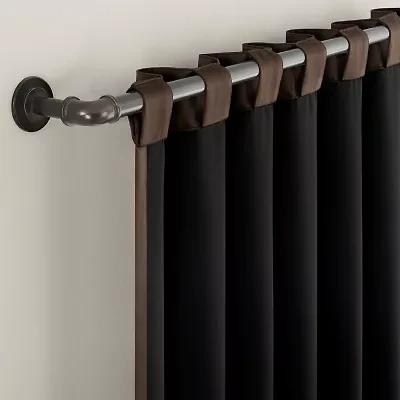 Sun Zero Aria Magnetic Closure Back Tab 100% Blackout Set of 2 Curtain Panel
