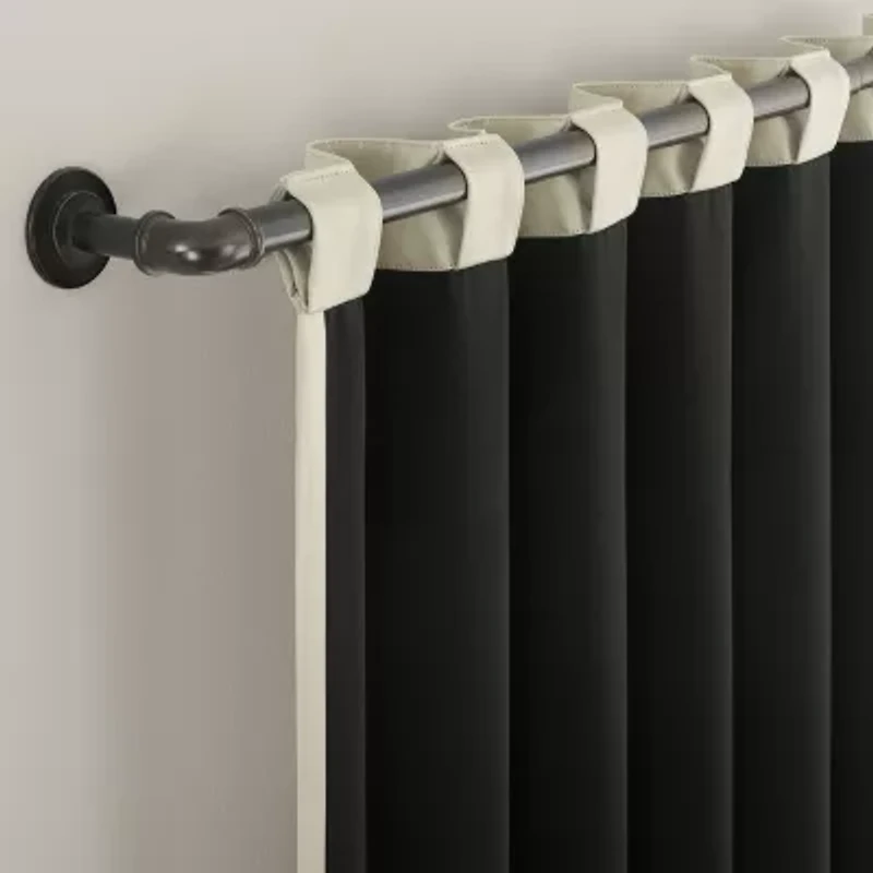Sun Zero Aria Magnetic Closure Back Tab 100% Blackout Set of 2 Curtain Panel