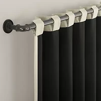 Sun Zero Aria Magnetic Closure Back Tab 100% Blackout Set of 2 Curtain Panel
