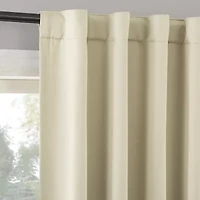 Sun Zero Aria Magnetic Closure Back Tab 100% Blackout Set of 2 Curtain Panel