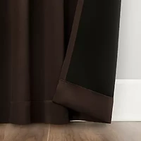 Sun Zero Aria Magnetic Closure Back Tab 100% Blackout Set of 2 Curtain Panel