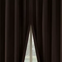 Sun Zero Aria Magnetic Closure Back Tab 100% Blackout Set of 2 Curtain Panel