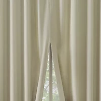 Sun Zero Aria Magnetic Closure Back Tab 100% Blackout Set of 2 Curtain Panel