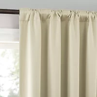 Sun Zero Aria Magnetic Closure Back Tab 100% Blackout Set of 2 Curtain Panel