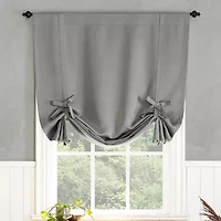 Sun Zero Evantieup Blackout Rod Pocket Single Tie-Up Shade