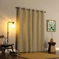 Sun Zero Satti Grommet Top 100% Blackout Single Curtain Panel