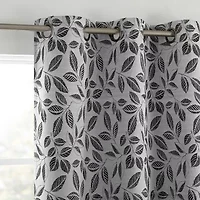 Sun Zero Satti Grommet Top 100% Blackout Single Curtain Panel