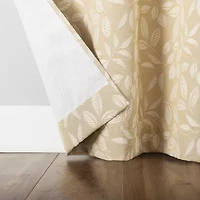 Sun Zero Satti Grommet Top 100% Blackout Single Curtain Panel