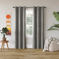 Sun Zero Cascade Grommet Top Blackout Single Curtain Panel