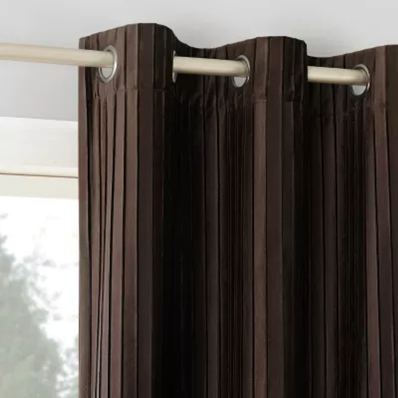 Sun Zero Cascade Grommet Top Blackout Single Curtain Panel