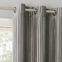 Sun Zero Cascade Grommet Top Blackout Single Curtain Panel