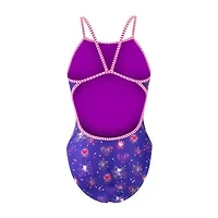 Dolfin Womens Easy-on + Easy-off Hearts Juniors One Piece Swimsuit