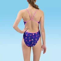 Dolfin Womens Easy-on + Easy-off Hearts Juniors One Piece Swimsuit