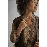 Worthington Gold Tone Womens 34 Inch Pendant Necklace