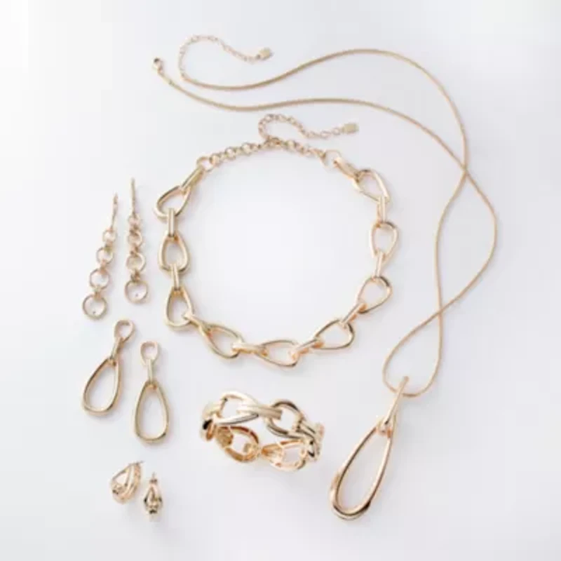 Worthington Gold Tone Womens Drop Earrings