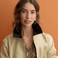 Liz Claiborne Bolo Hammered Womens 18 Inch Y Necklace