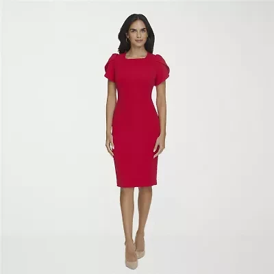 Marc New York Womens Short Sleeve Sheath Dress