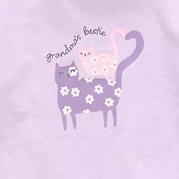 Okie Dokie Baby Girls Round Neck Long Sleeve Graphic T-Shirt